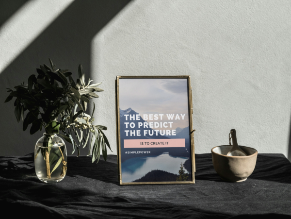 Motivational and Uplifting Posters for Office ("THE BEST WAY TO PREDICT THE FUTURE IS TO CREATE IT")