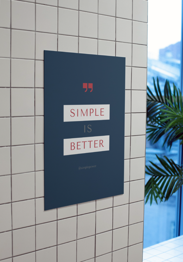 Motivational and Uplifting Posters for Office ("SIMPLE IS BETTER")